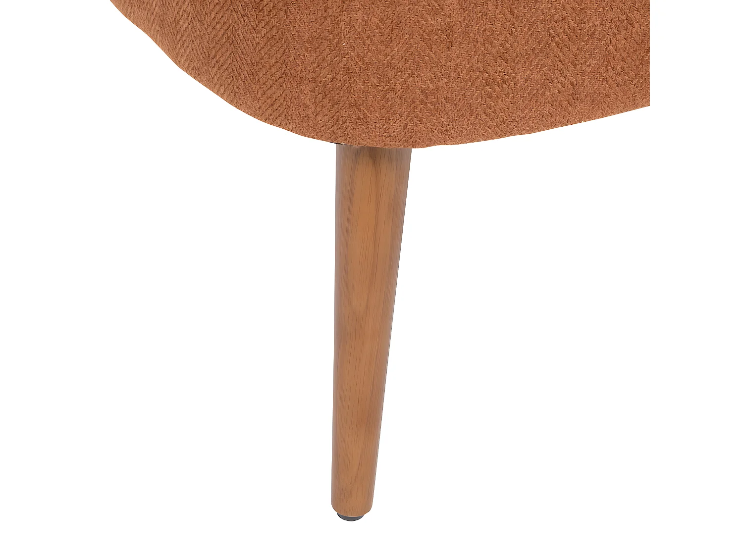 Fauteuil en Bois et Tissu chevron Ambre