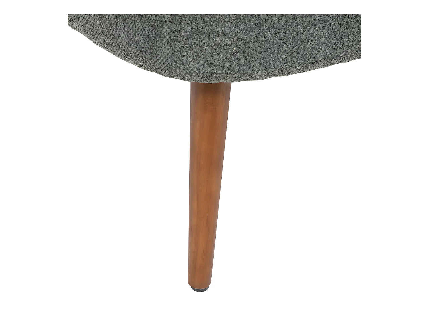 Fauteuil en Bois et Tissu chevron Vert Kaki