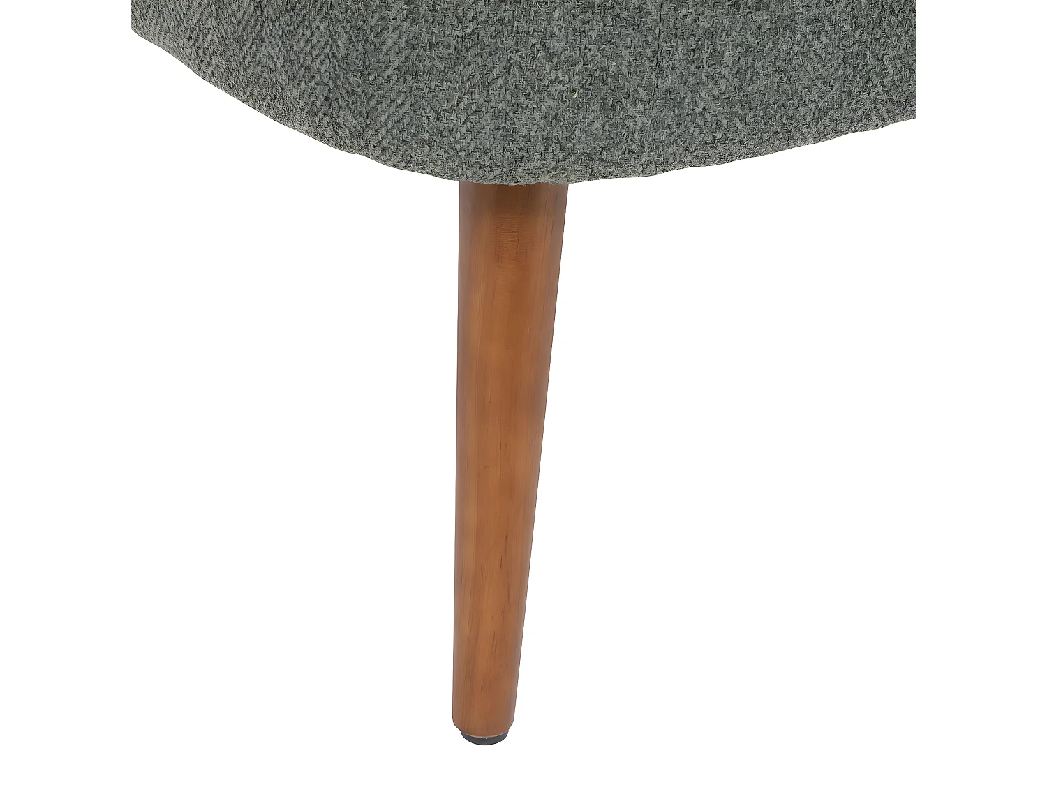 Fauteuil en Bois et Tissu chevron Vert Kaki