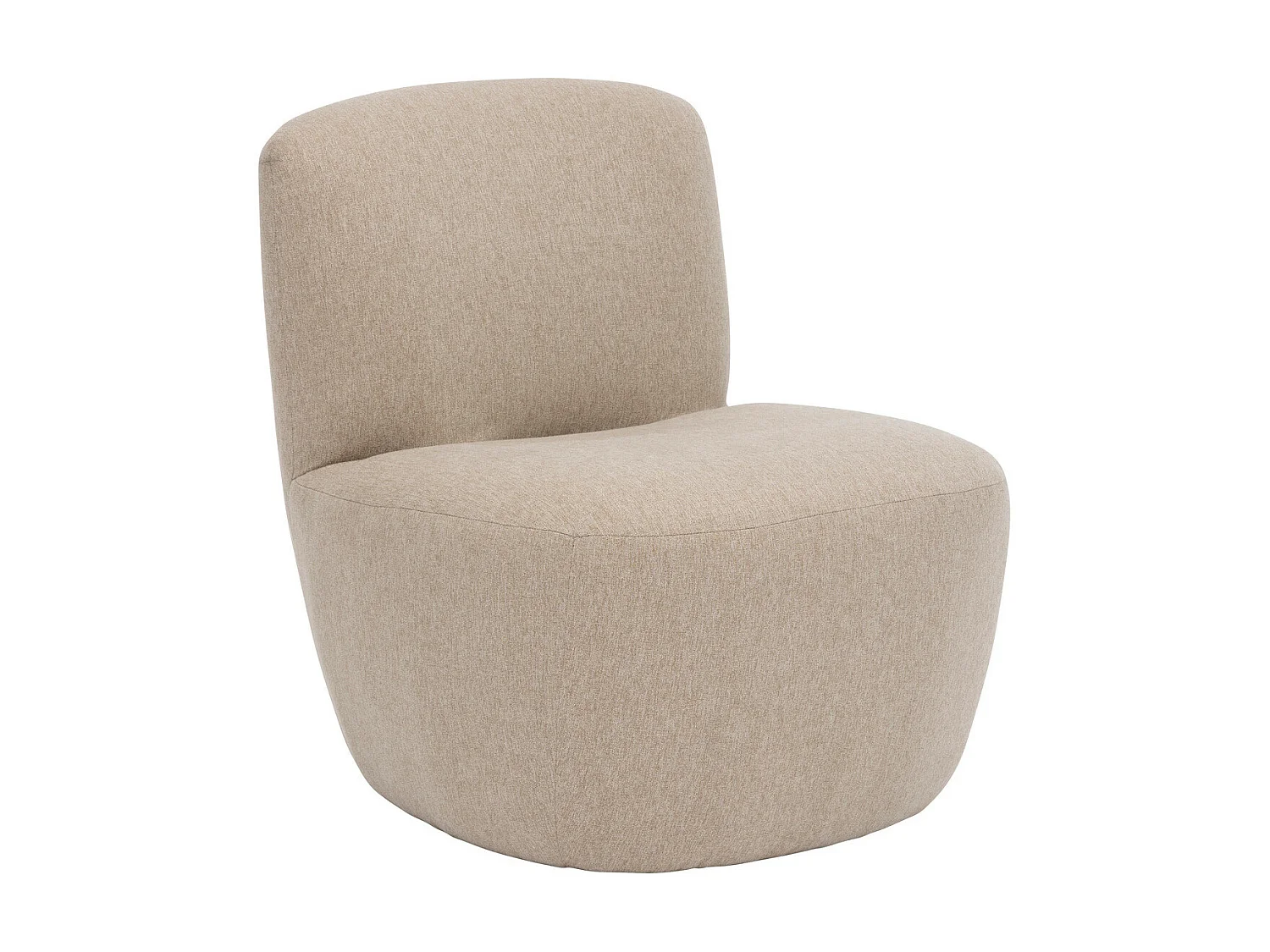 Fauteuil chauffeuse tissu chiné Beige