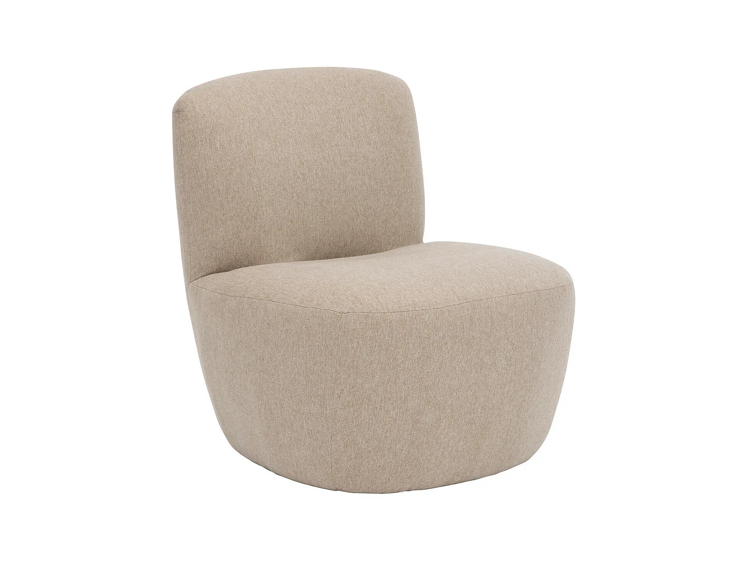 Fauteuil chauffeuse tissu chiné Beige