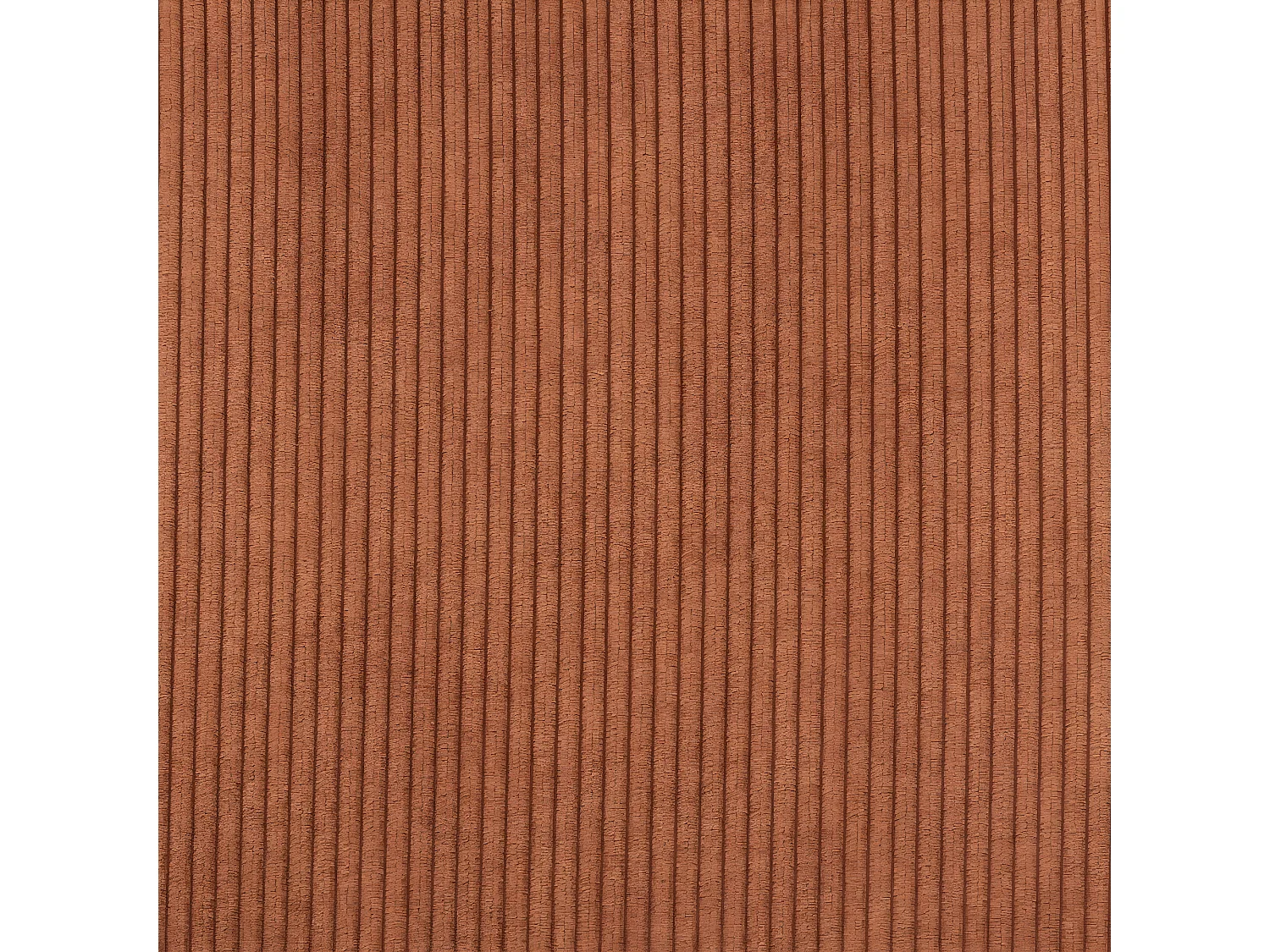 Chaise de table en velours côtelé Terracotta et pieds en acier Chrome