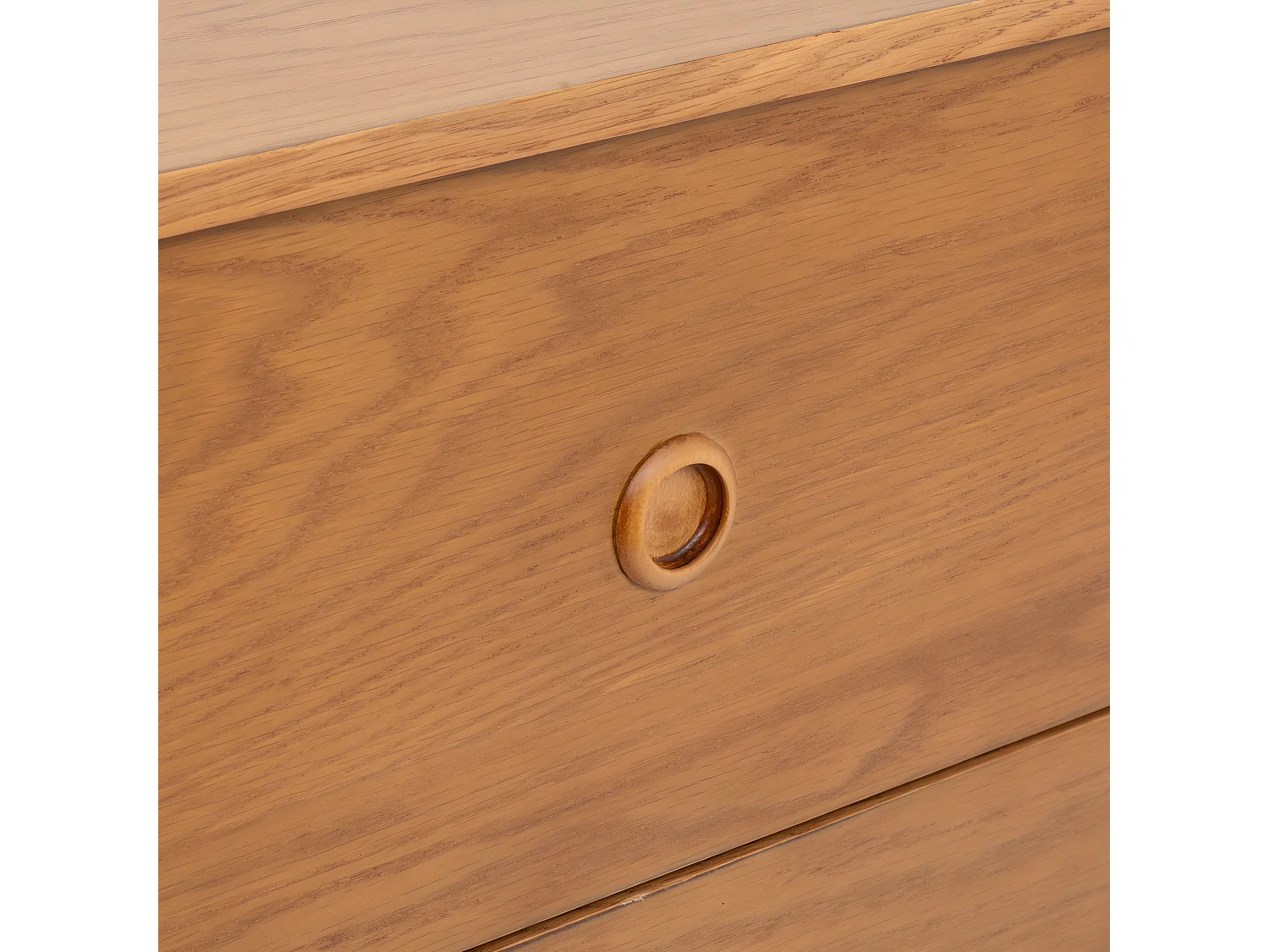 Meuble Chiffonnier 4 tiroirs en Bois Miel H 107.5 cm