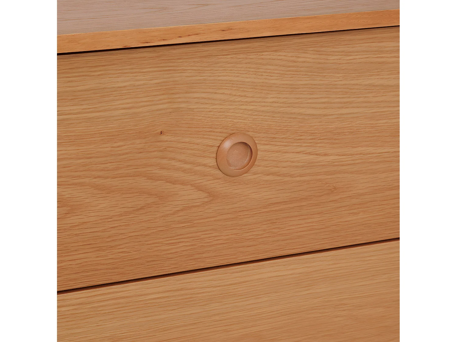 Meuble Chiffonnier 4 tiroirs en Bois Miel H 107.5 cm