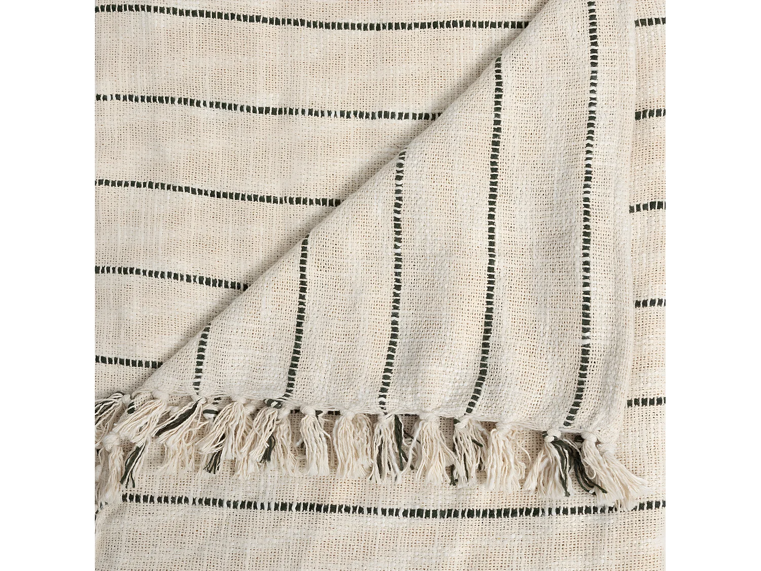 Baumwolldecke mit Streifen 260 x 240 cm