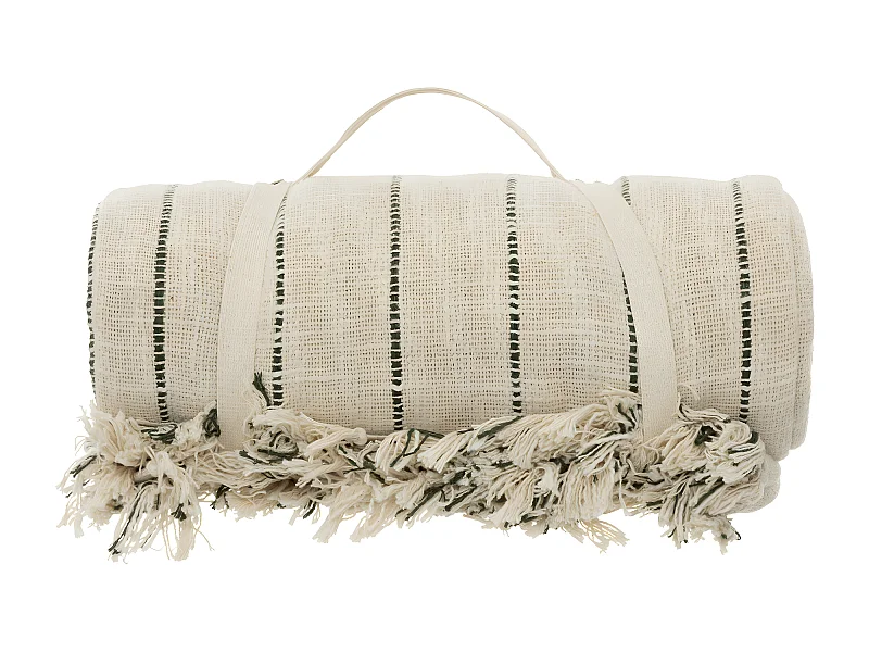 Baumwolldecke mit Streifen 260 x 240 cm