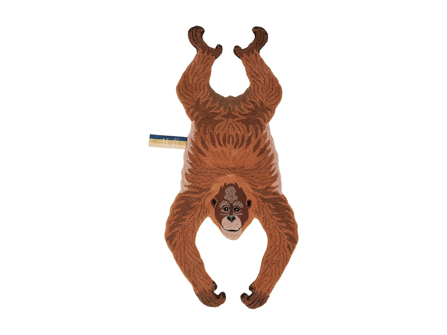 Tappeto grande in lana Orangutan