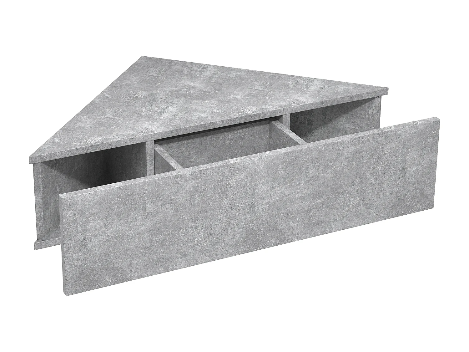 bedside table Usal Concrete Gray H. 15 x W. 60 x D. 43 cm