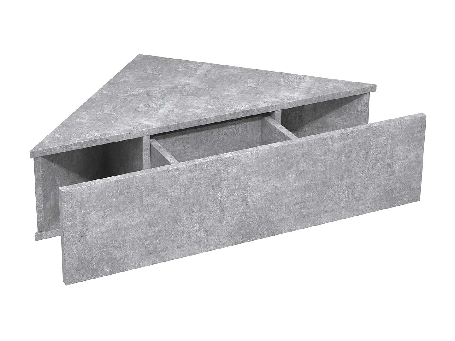 bedside table Usal Concrete Gray H. 15 x W. 60 x D. 43 cm