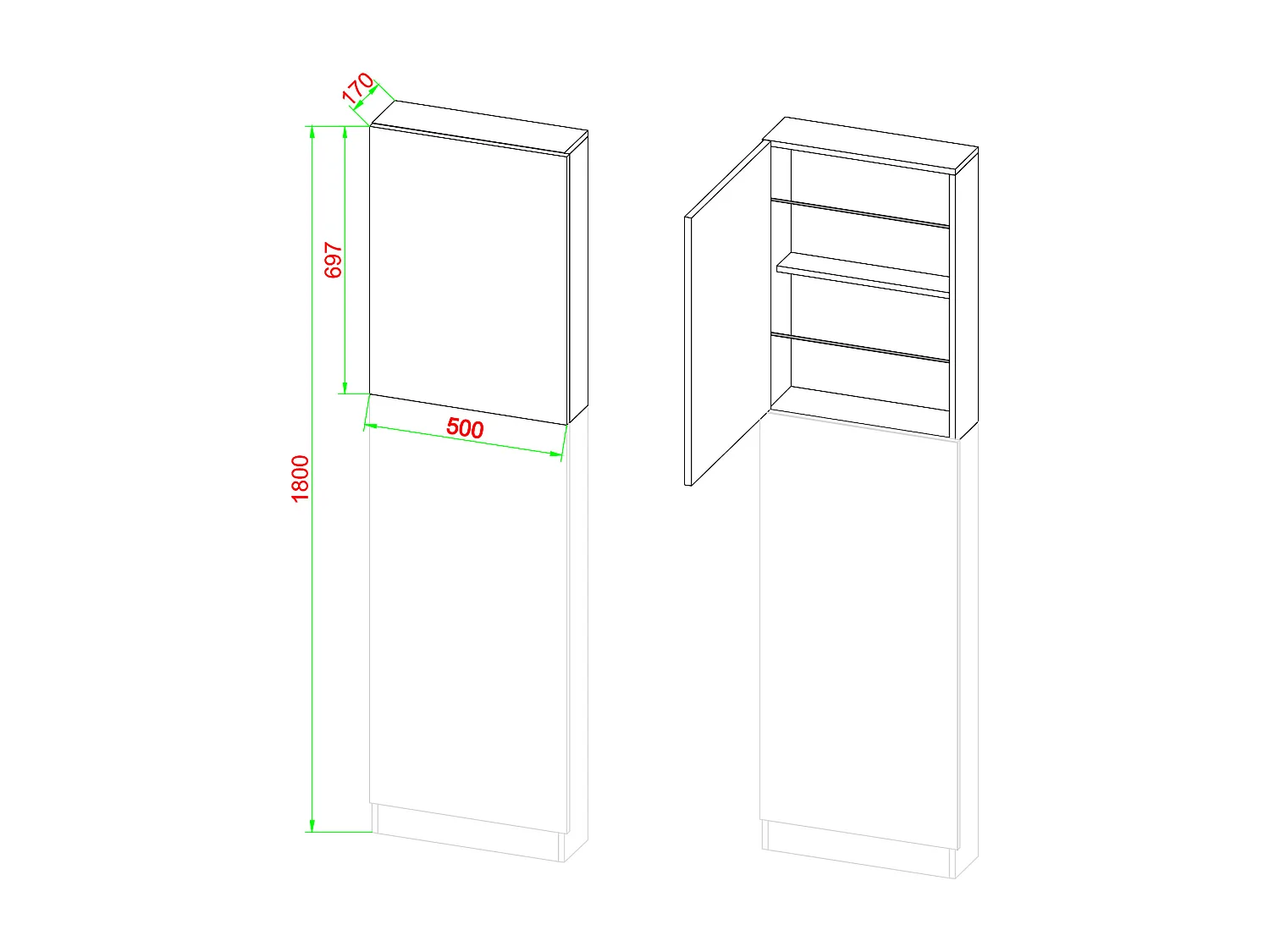 Scaffale in legno Fulisa XL