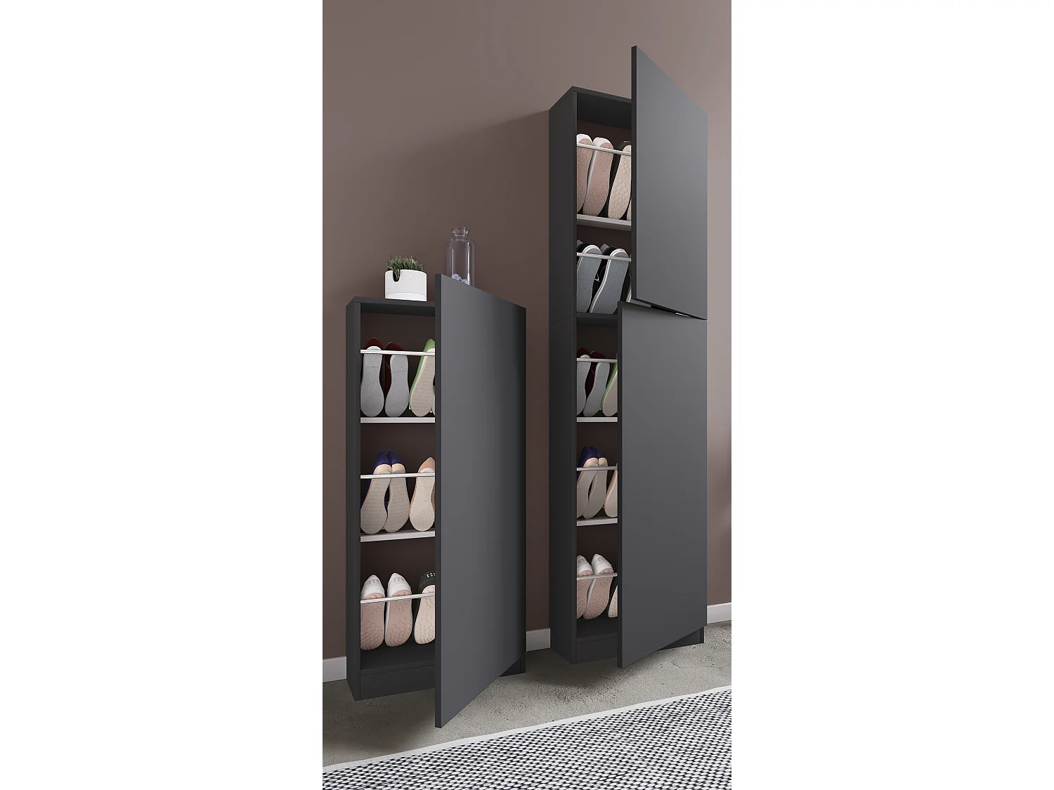 Holz Schuhschrank Schuhkommode Fulisa XL