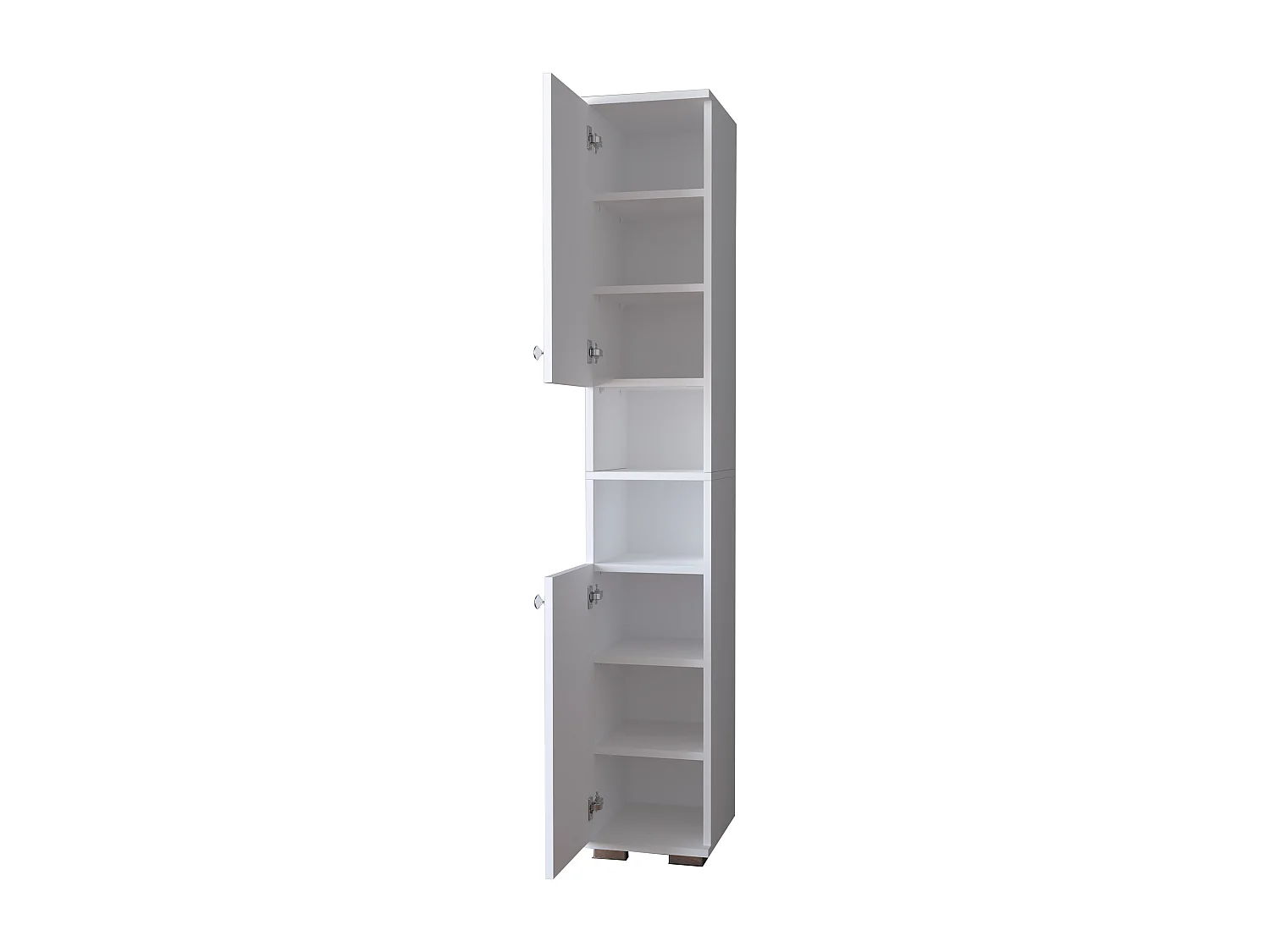 Shoe cabinet Gados White H. 178 x W. 30 x D. 33 cm
