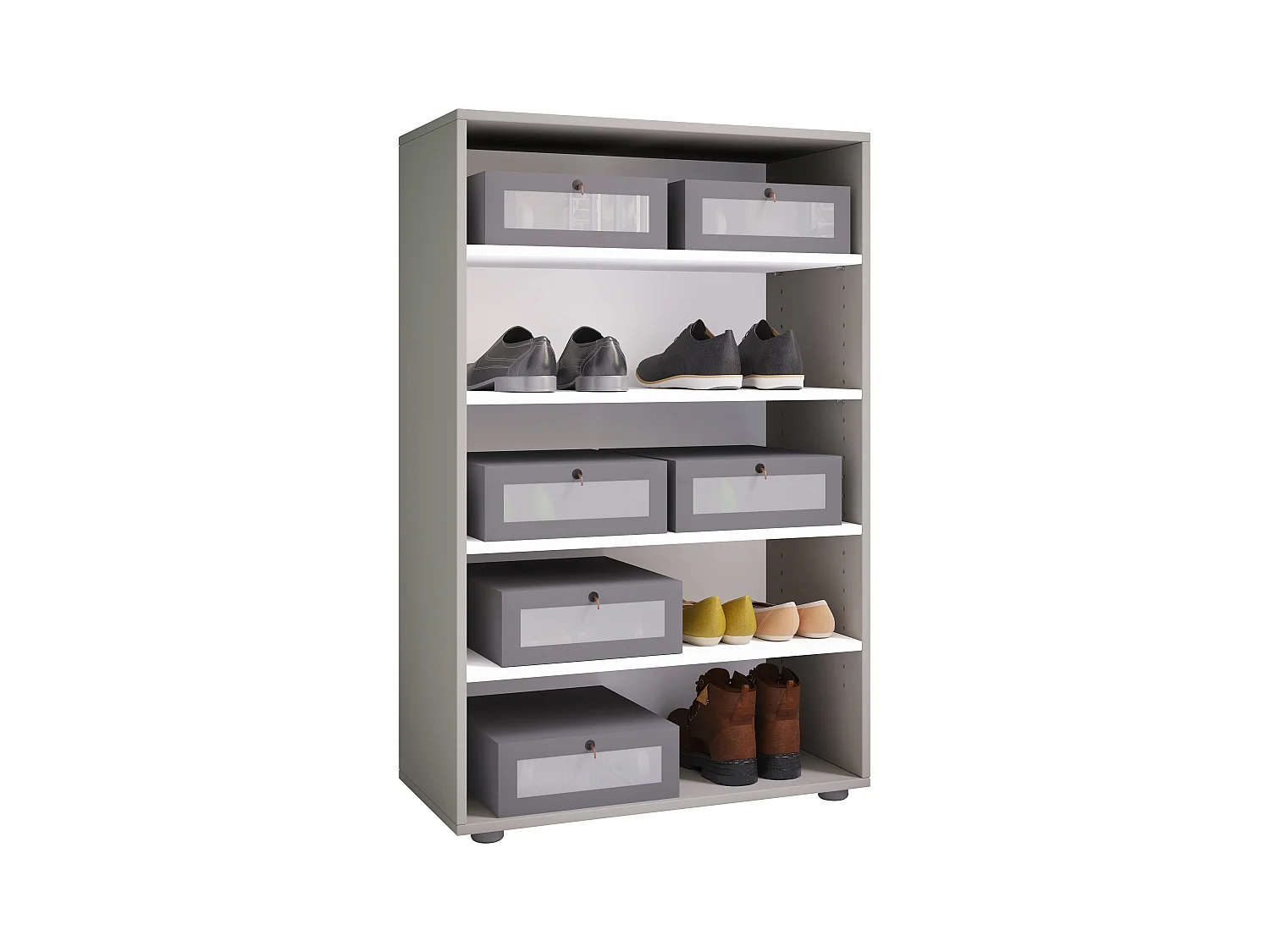 XXL Holz Großer Schuhschrank Schuhregal Lona 5
