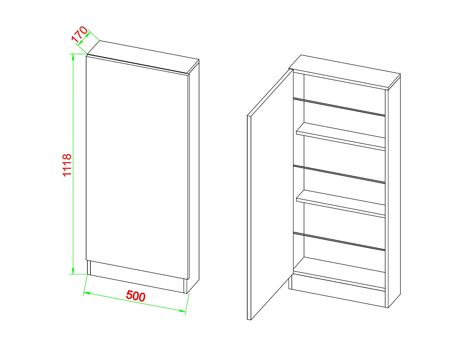 VCM Madeira Shoe Cabinet Sapato Commode Sapato Prateleira Sapato Stand Fulisa L (Branco)