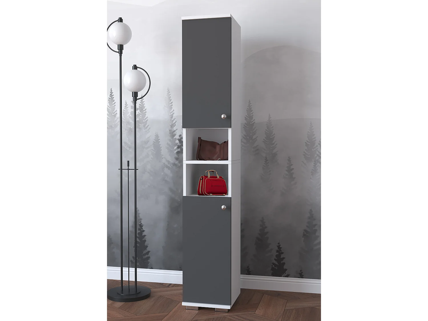 Holz schmaler Schuhschrank Dielenmöbel Gados  M