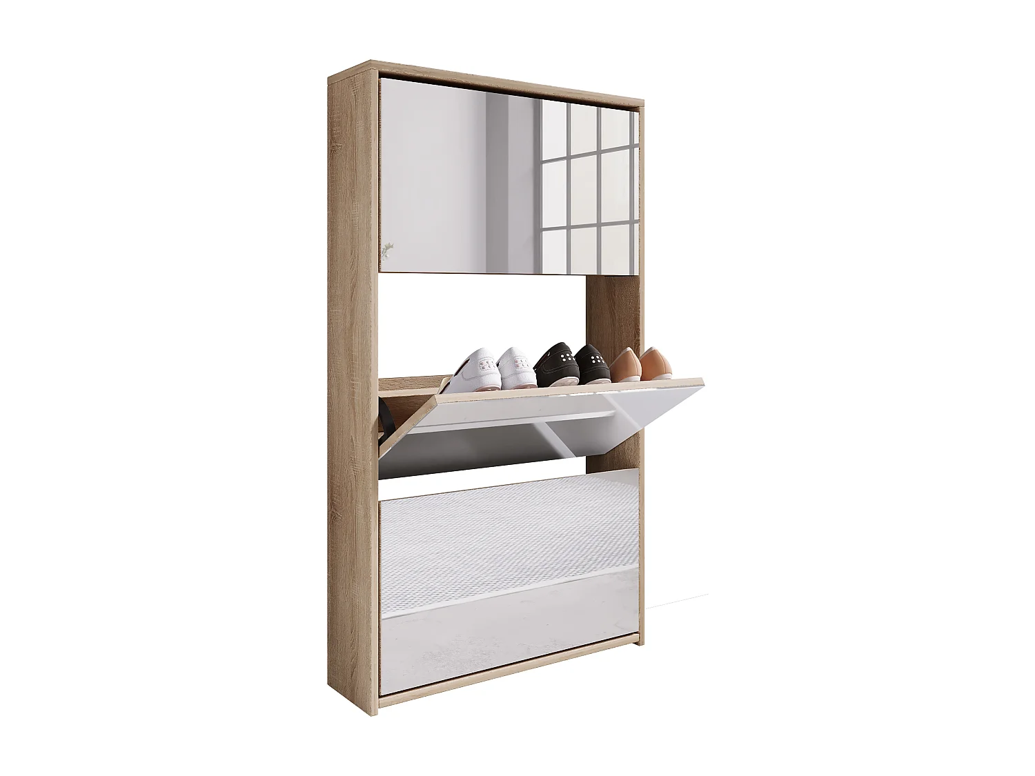 Szafka na buty Wywrotka lustra StidoXL