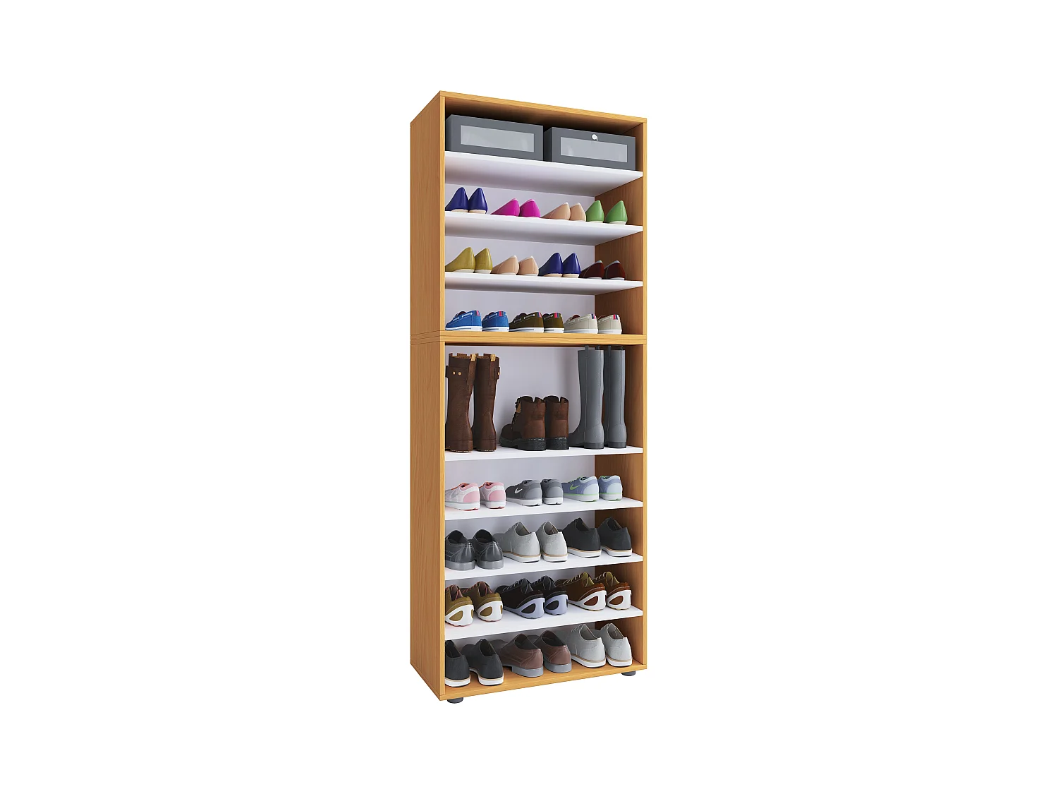 Shoe cabinet Lona Book H. 183 x W. 70 x D. 37 cm