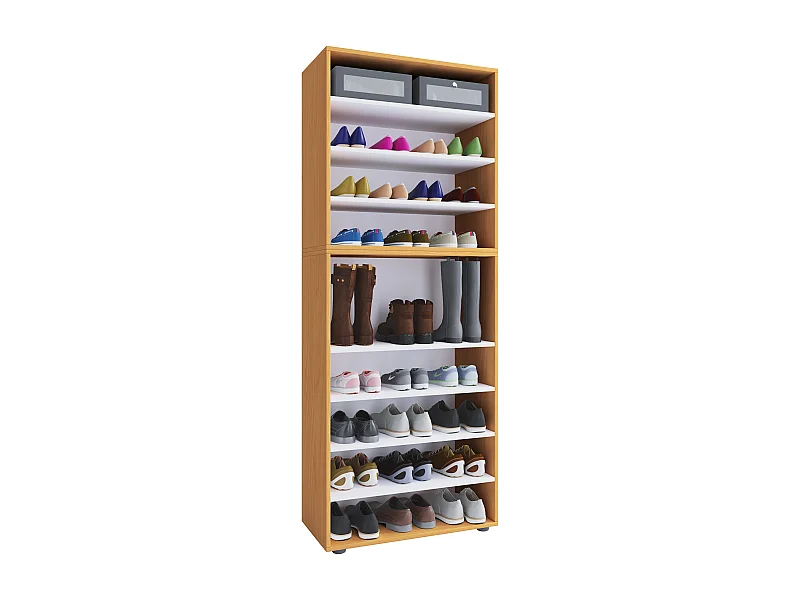 Shoe cabinet Lona Book H. 183 x W. 70 x D. 37 cm