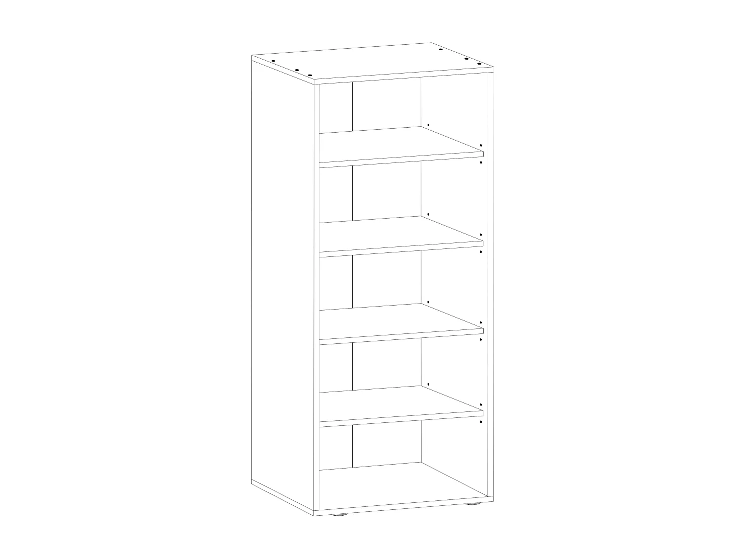 Gabinete de zapatos grandes de madera XL Vandol 5 Libro