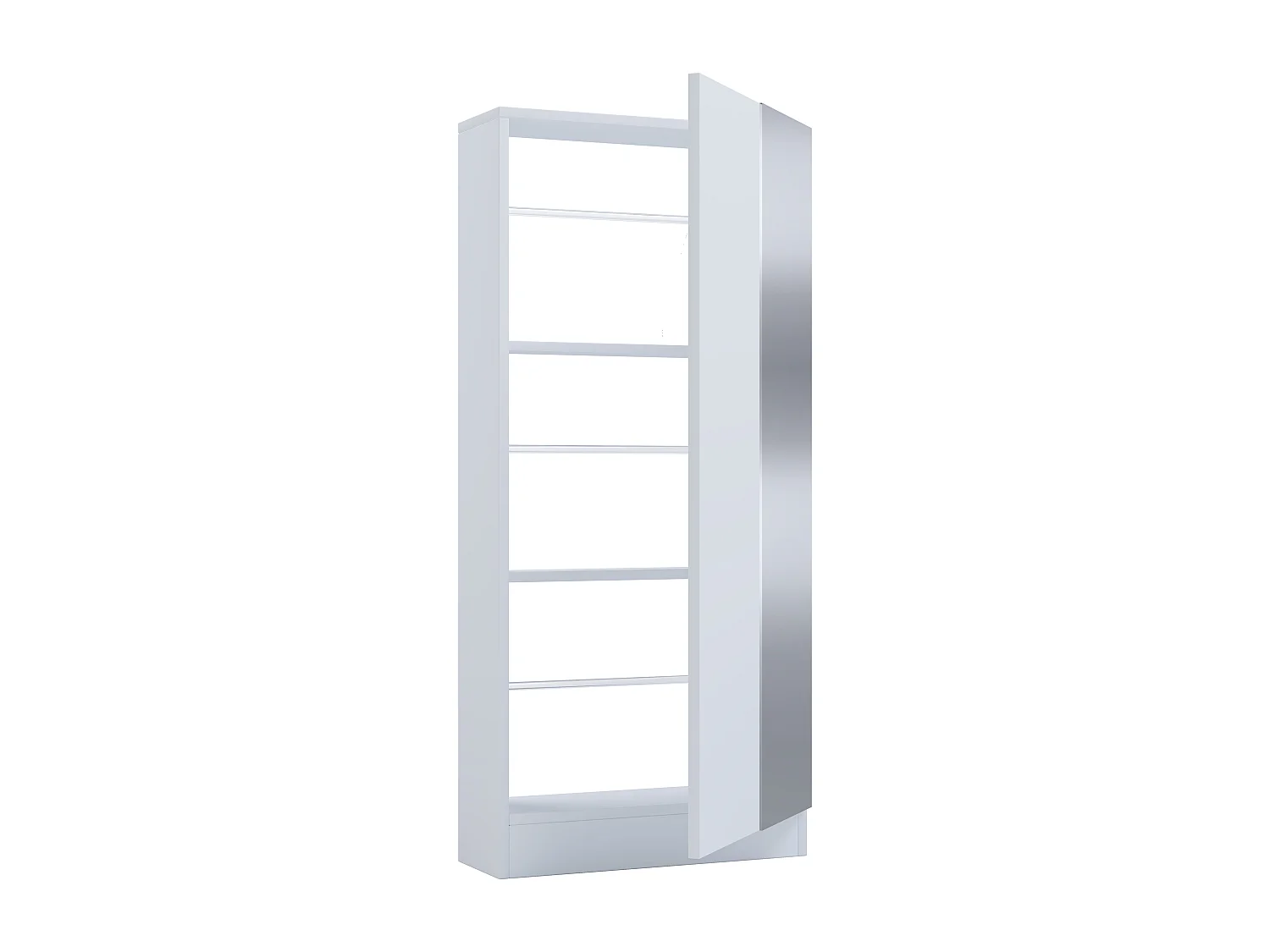 Shoe cabinet Fulisa White H. 112 x W. 50 x D. 17 cm