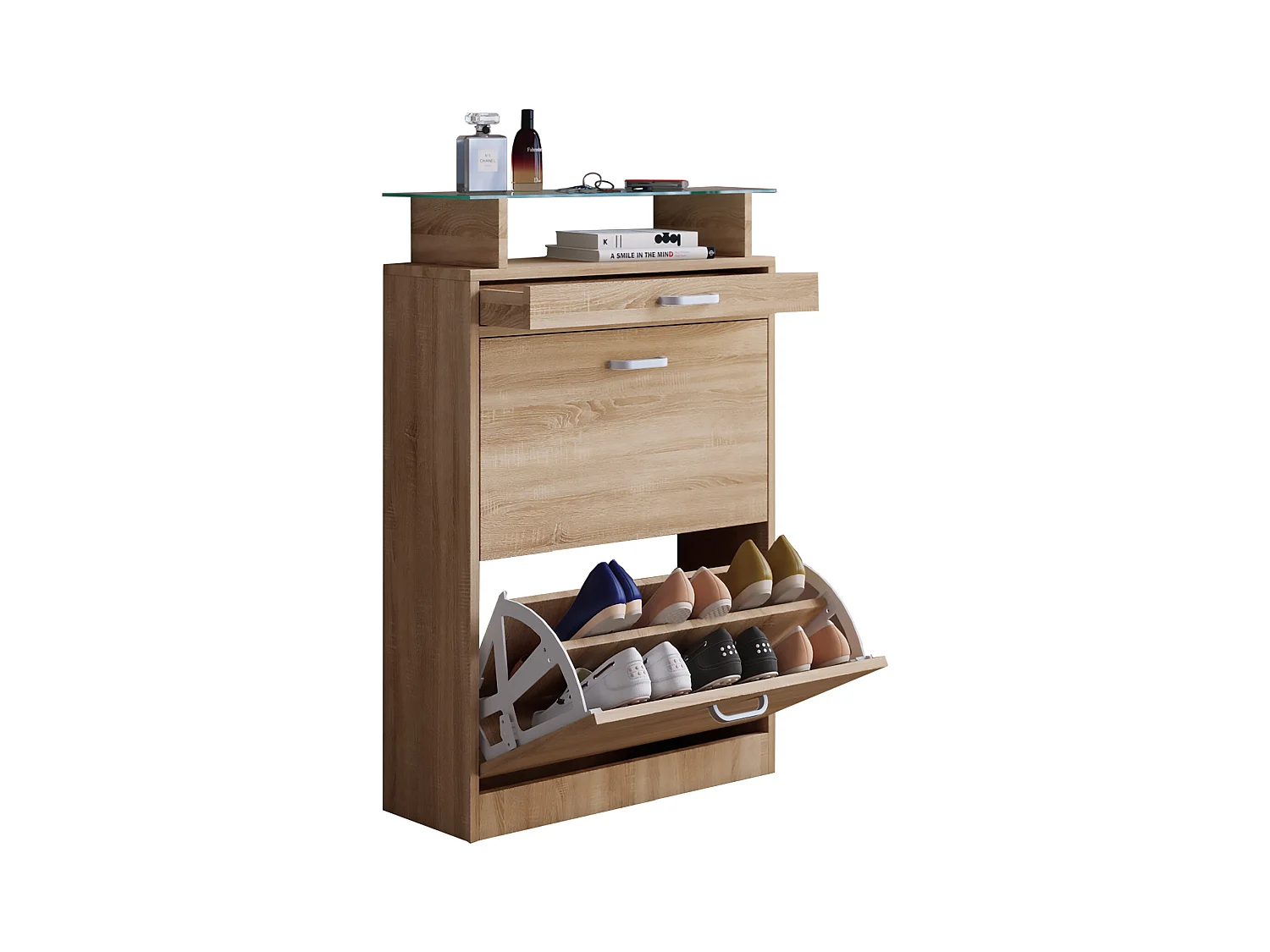 Holz Schuhschrank Schuhkipper Klappen Sipos M