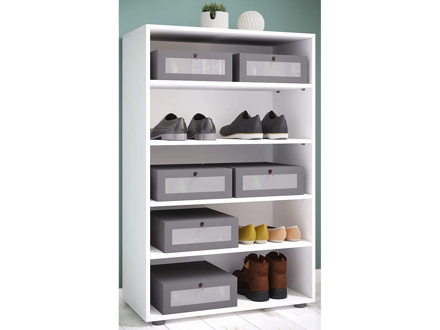Grande armoire à chaussures porte-chaussures Lona 5