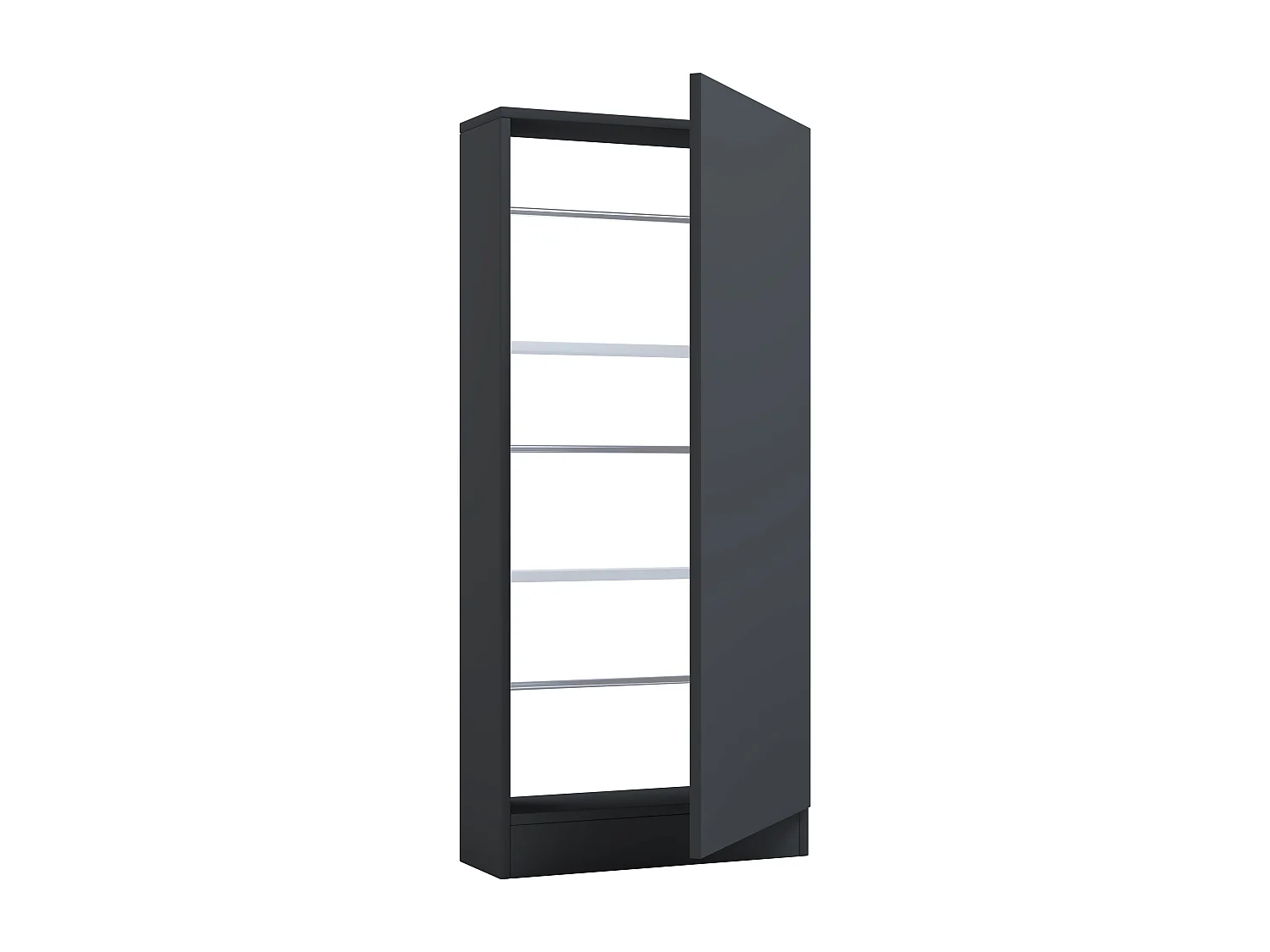 Shoe cabinet Fulisa Anthracite H. 112 x W. 50 x D. 17 cm