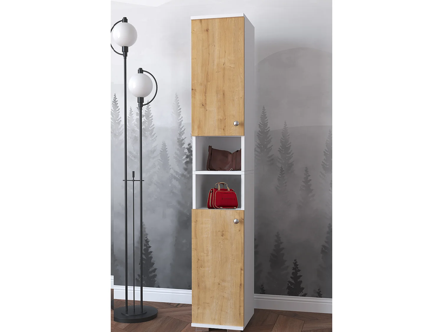 Holz schmaler Schuhschrank Dielenmöbel Gados  M