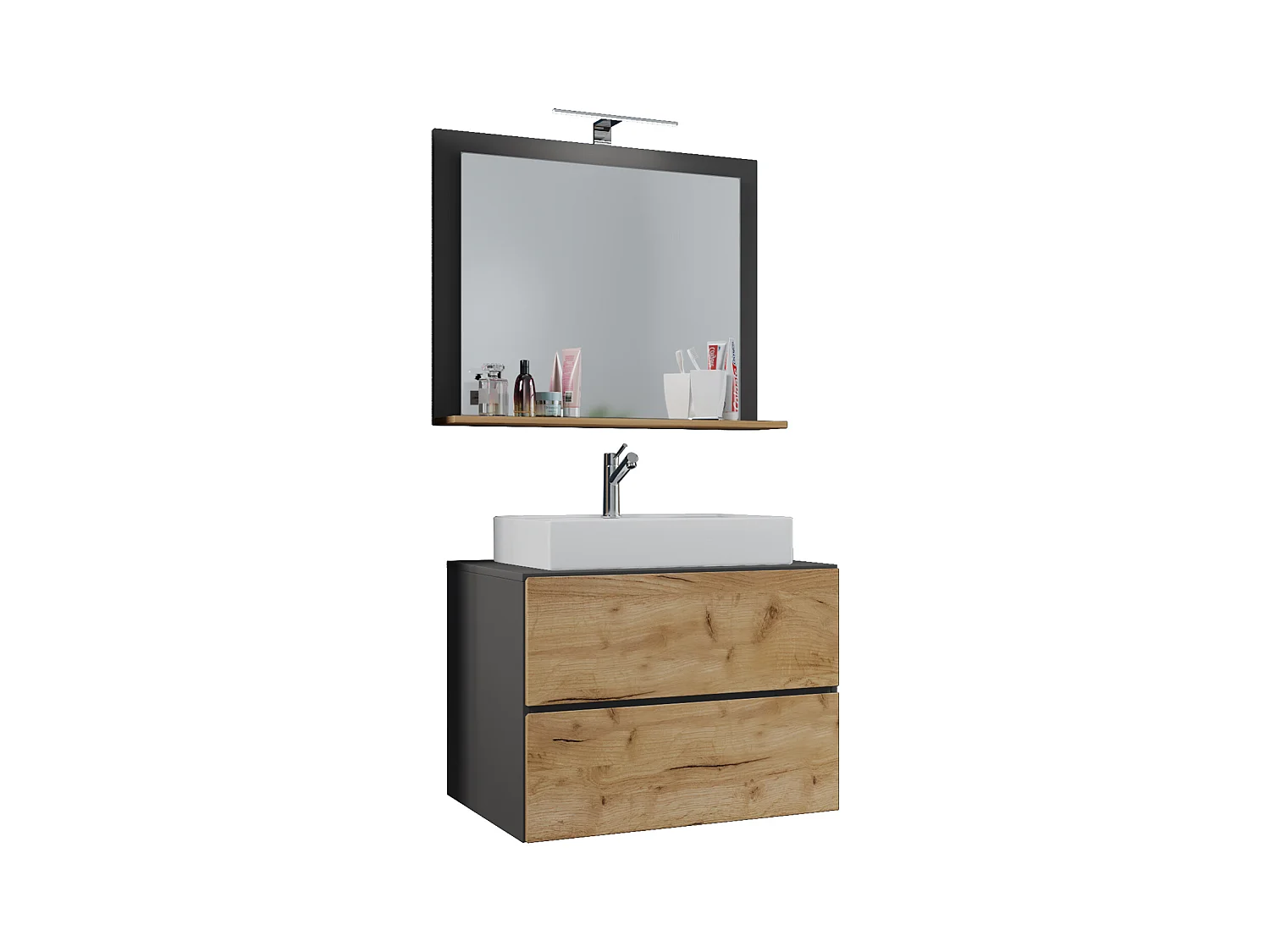 3-tlg. Waschplatz Waschtisch Lendas M Schublade