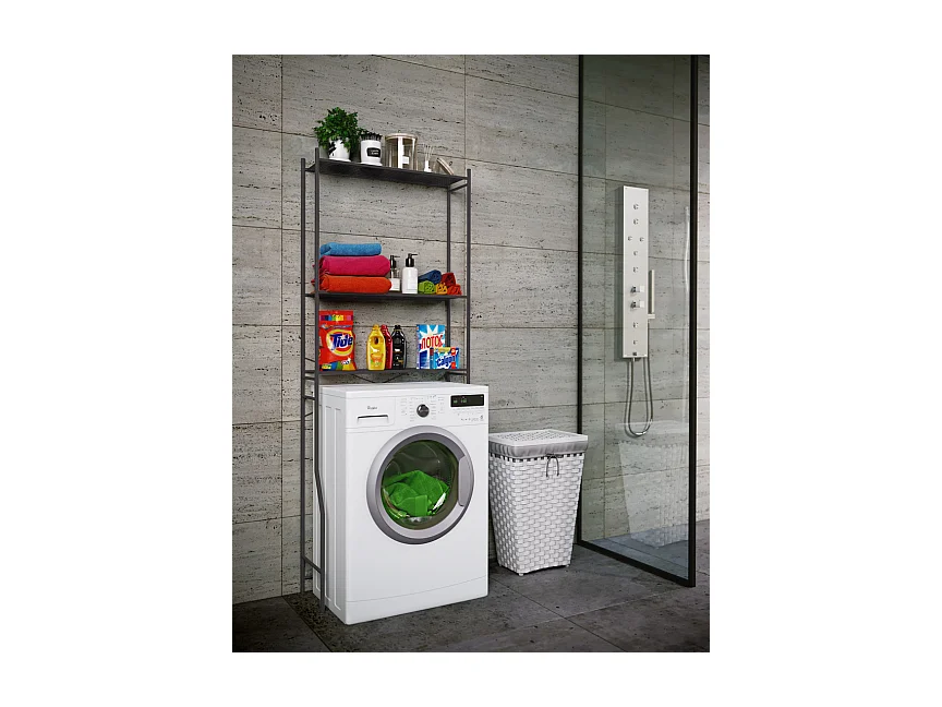 Bathroom furniture washing machine cabinet Tubas Black 0