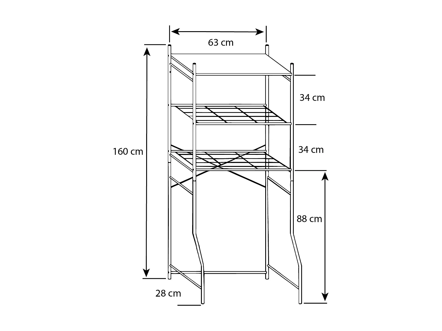 Meble łazienkowe szafka na pralkę Tubas Czarny 0