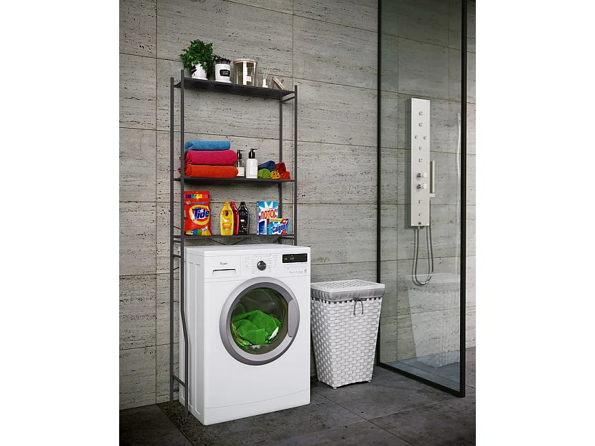 Bathroom furniture washing machine cabinet Tubas Black 0