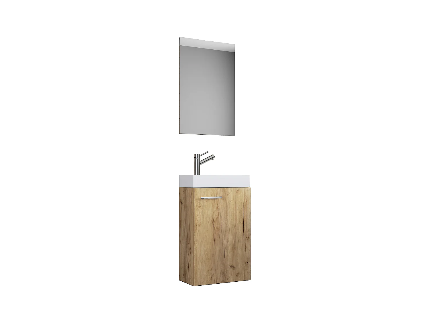 3-tlg Gäste WC Waschplatz Waschtisch Slito Spiegel