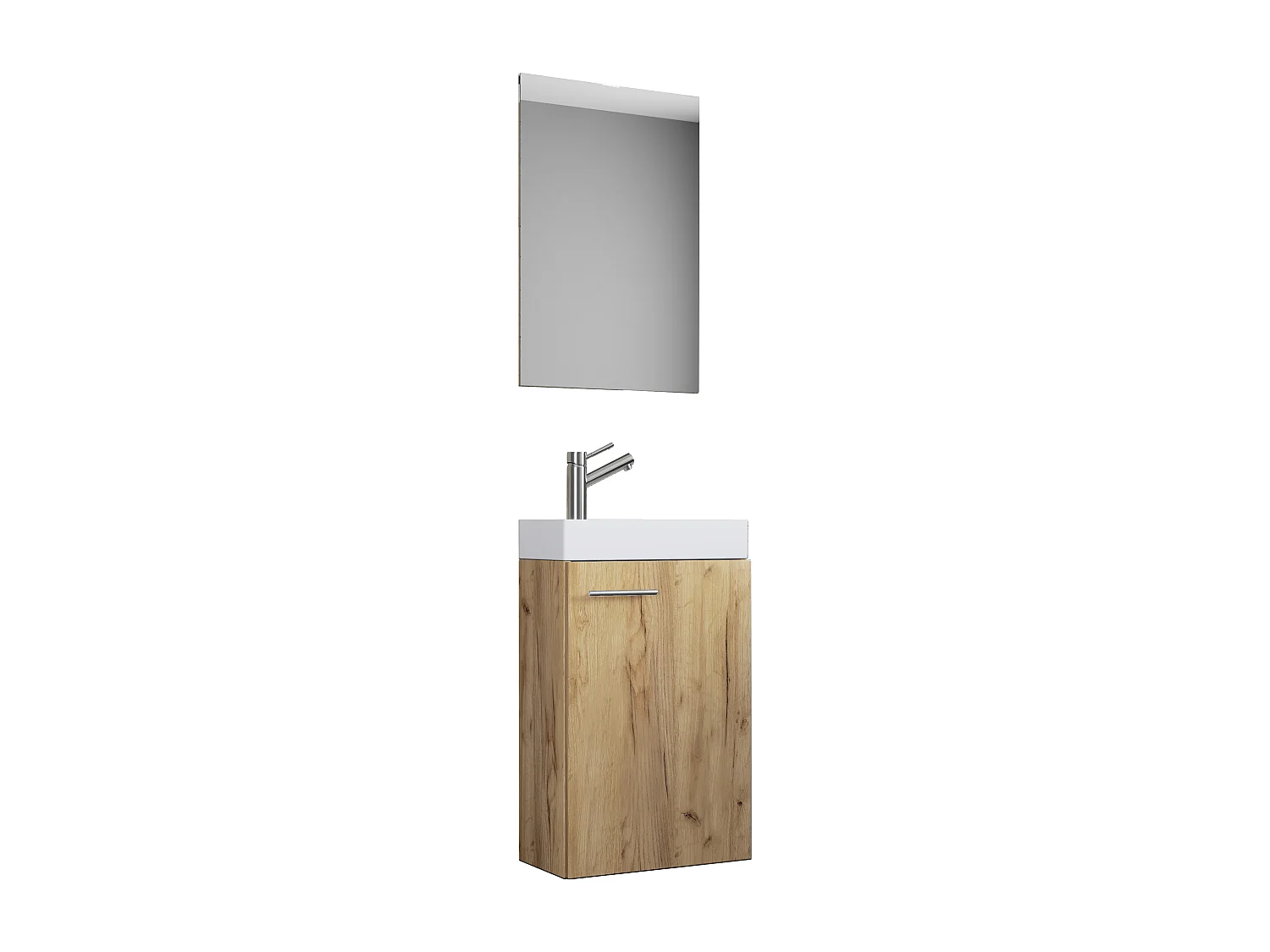 Bathroom furniture washbasin Slito Honey oak W. 41 x H. 130 x d. 22 cm