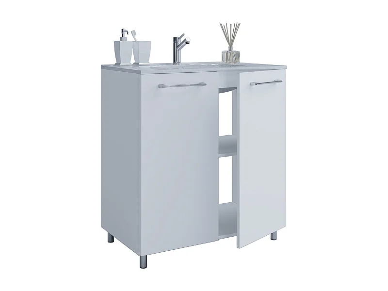 Bathroom furniture washbasin Badinos White H. 86 x W. 60 x D. 46 cm