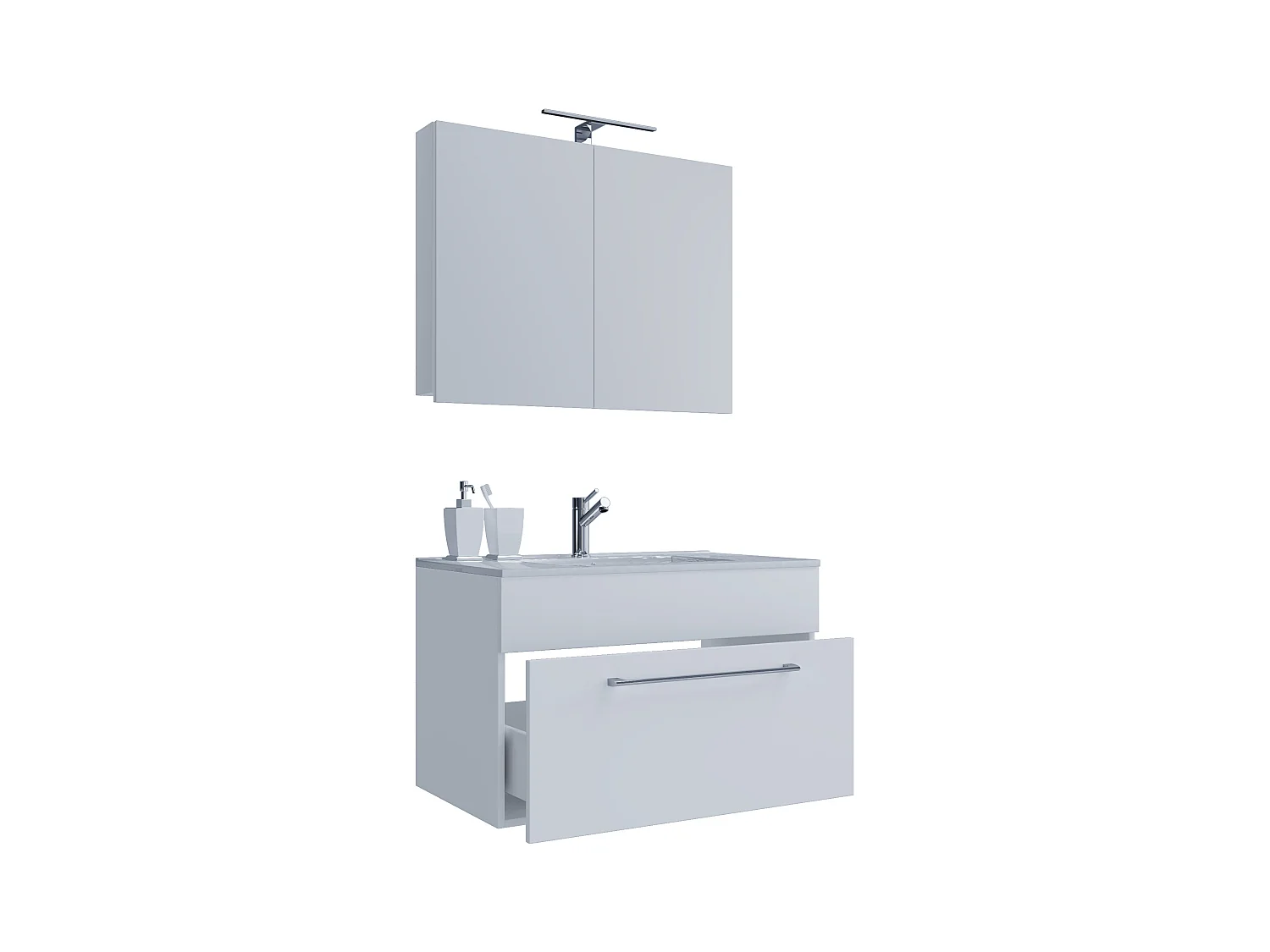 3-tlg. Waschplatz Waschtisch Badinos Schublade SC