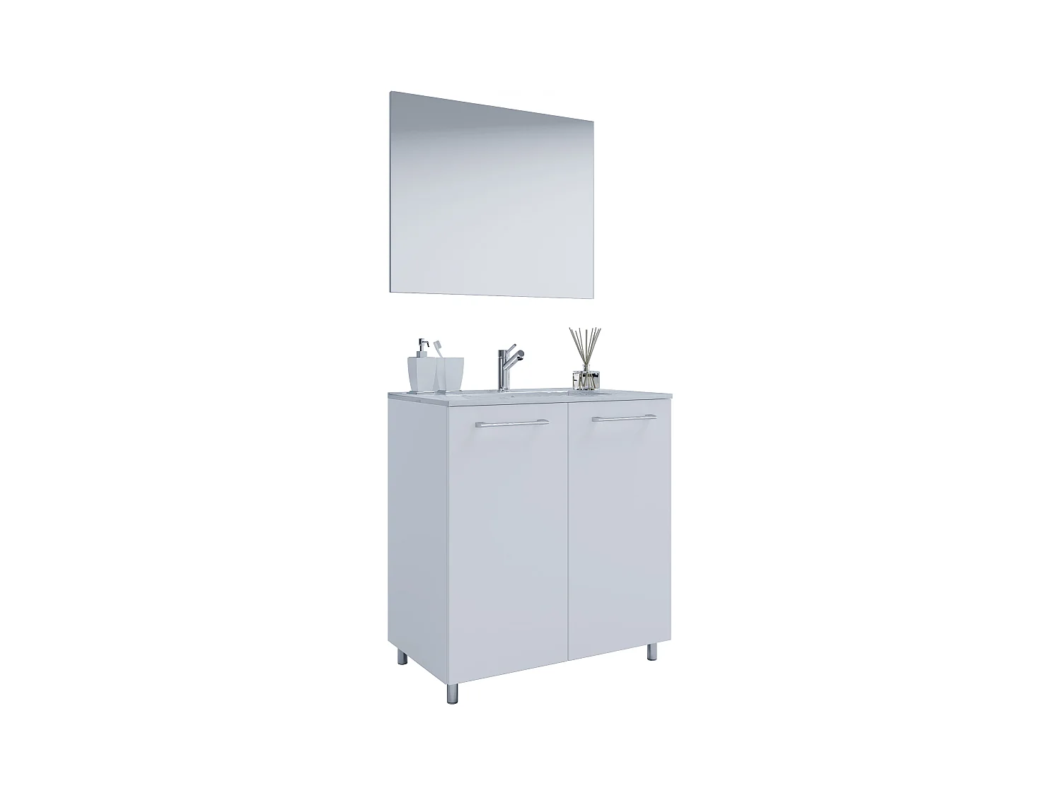 Lavabo de muebles de baño Badinos Blanco AL. 145 x AN. 80 x P. 46 cm