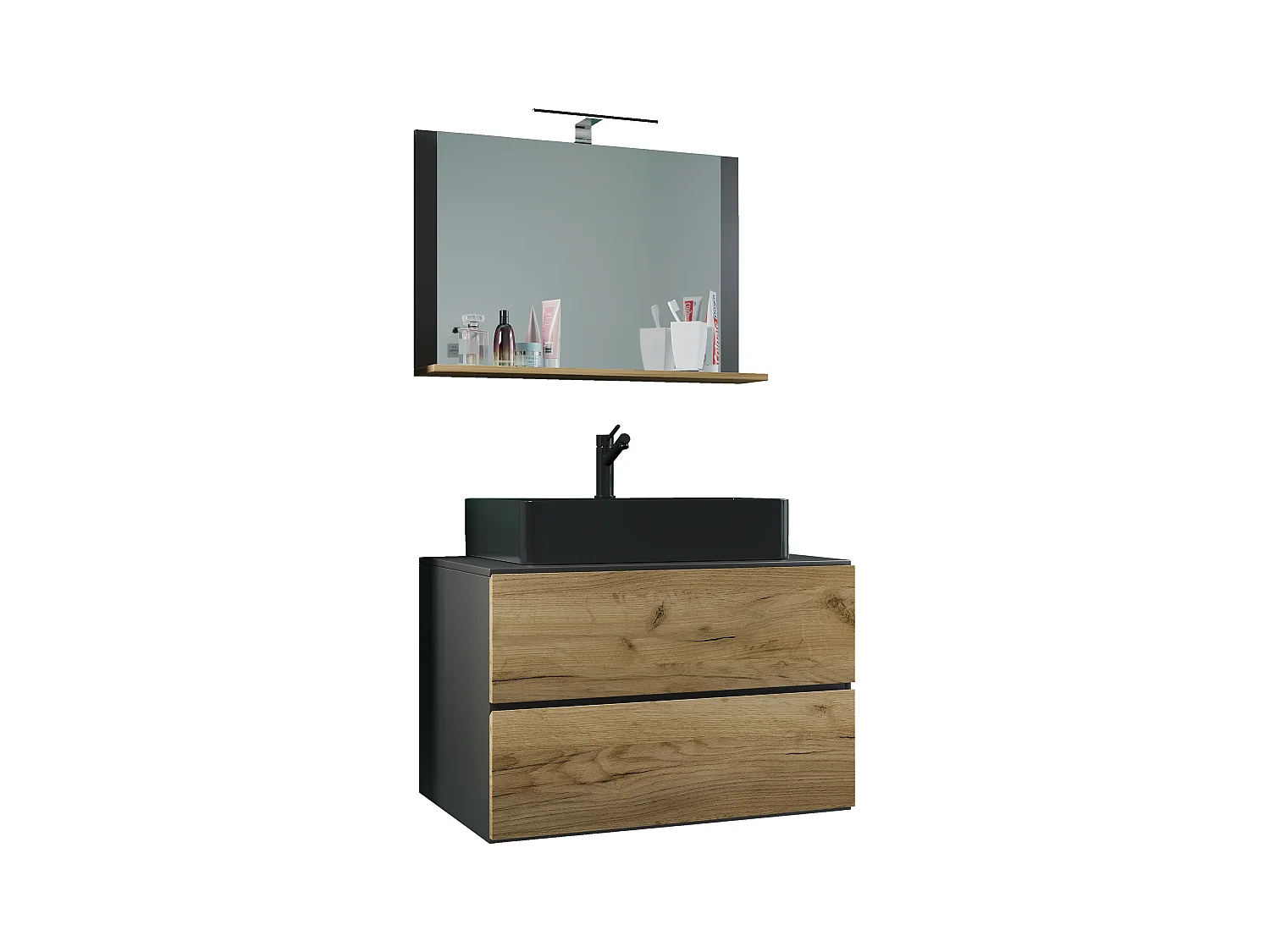 3-tlg. Waschplatz Waschtisch Lendas M Schublade