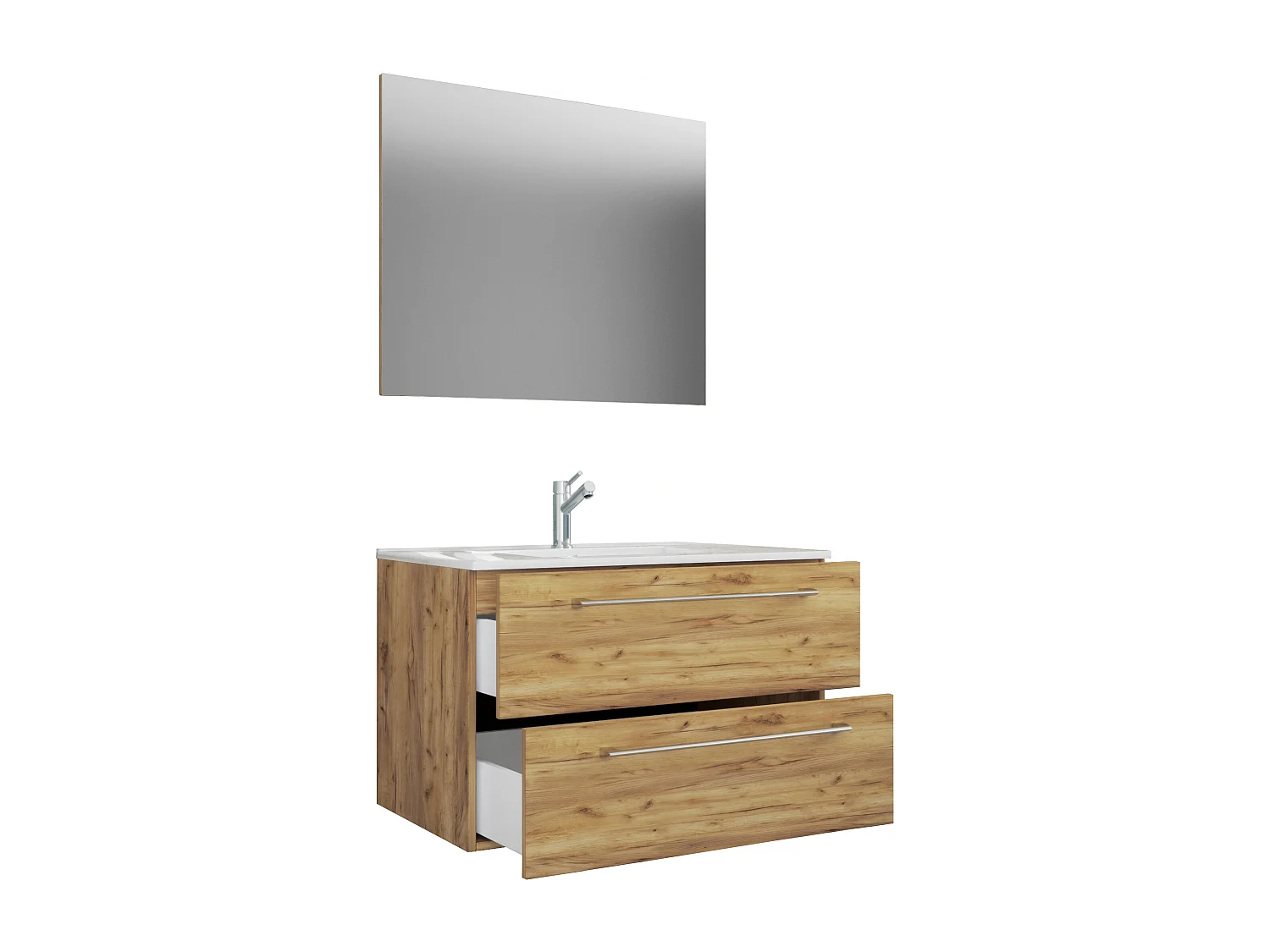 Bathroom furniture washbasin Badinos Honey oak H. 92 x W. 60 x D. 46 cm