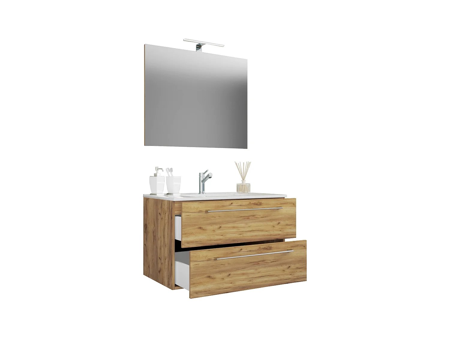 3-tlg. Waschplatz Waschtisch Badinos Schublade SP