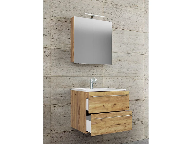 Bathroom furniture washbasin Badinos Honey oak H. 111 x W. 60 x D. 46 cm