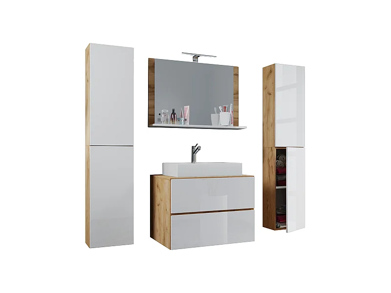 5-tlg. Waschplatz Waschtisch Lendas XL Schublade