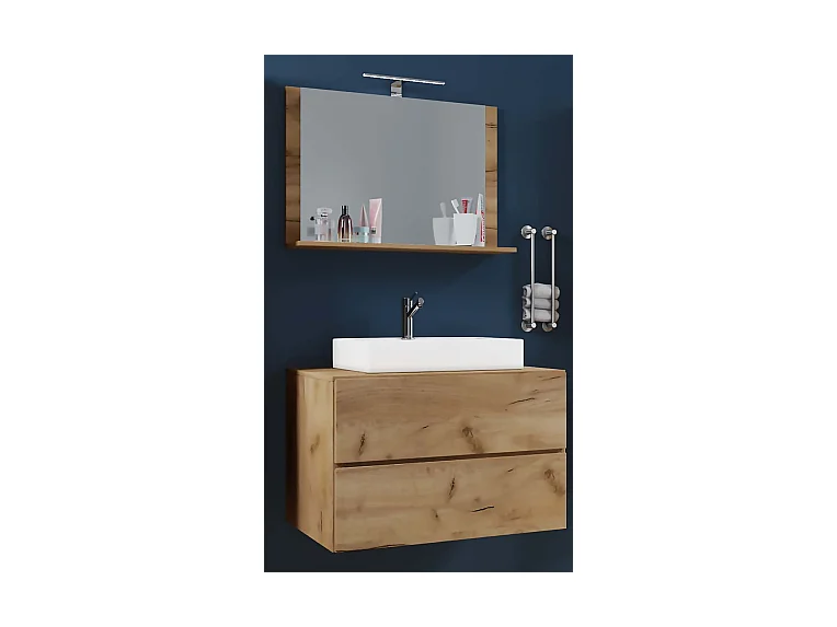 3-tlg. Waschplatz Waschtisch Lendas M Schublade