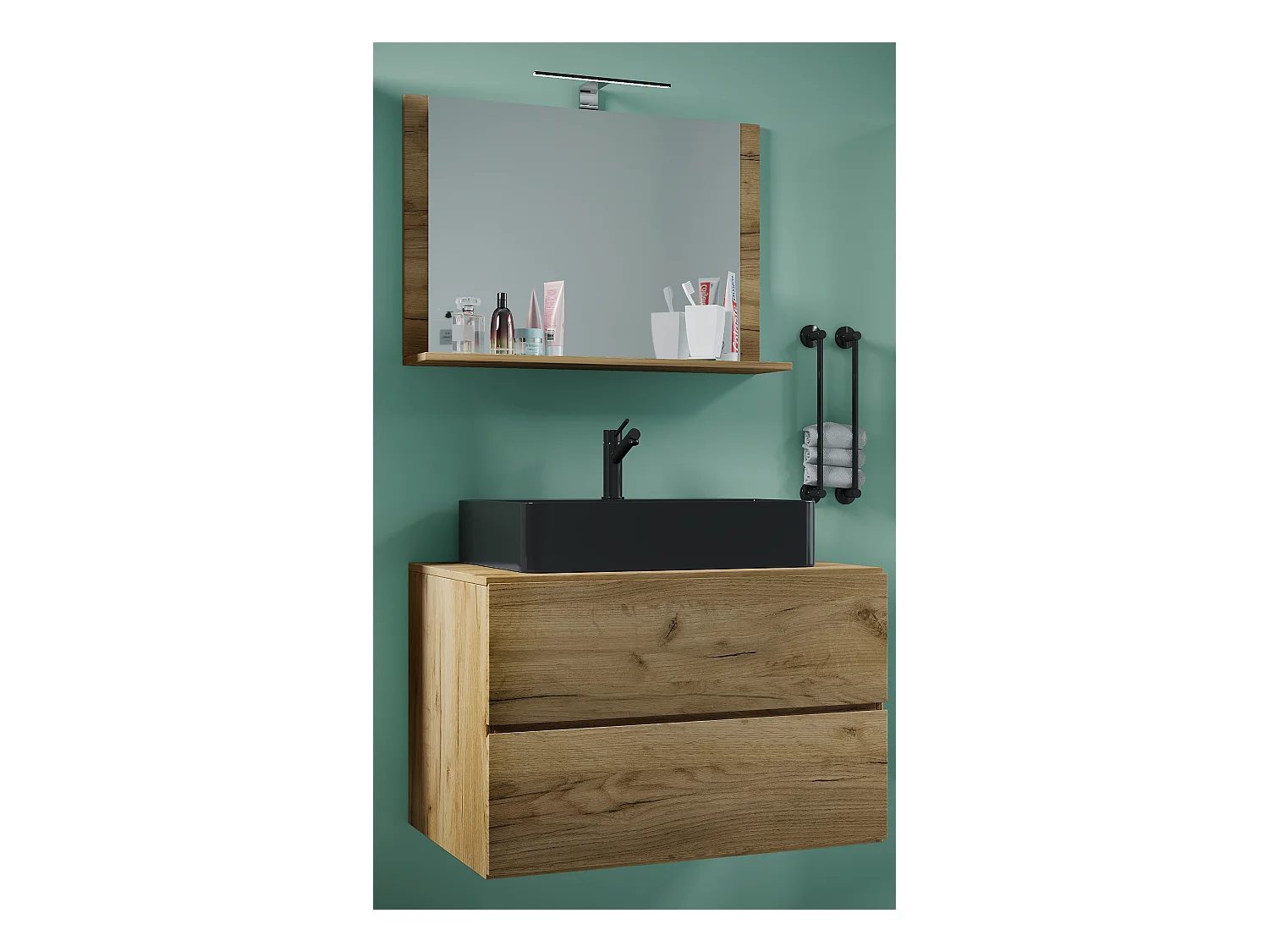 3-tlg. Waschplatz Waschtisch Lendas M Schublade