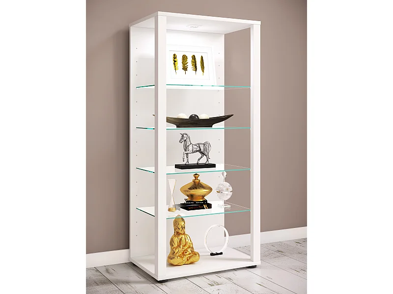 Standing cabinet Glasol White H. 115 x W. 52 x D. 35 cm