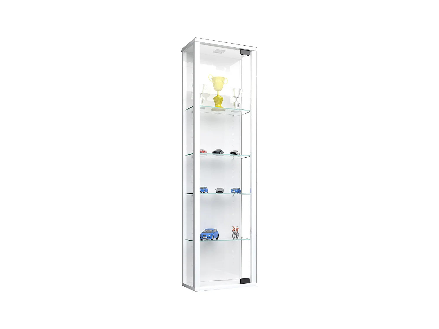 Wall display cabinet Stano White H. 115 x W. 33 x D. 18 cm