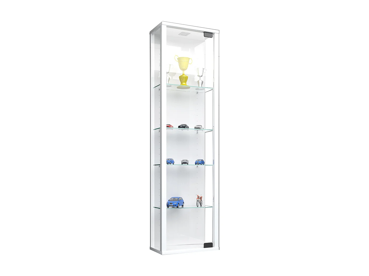 Wall display cabinet Stano White H. 115 x W. 33 x D. 18 cm