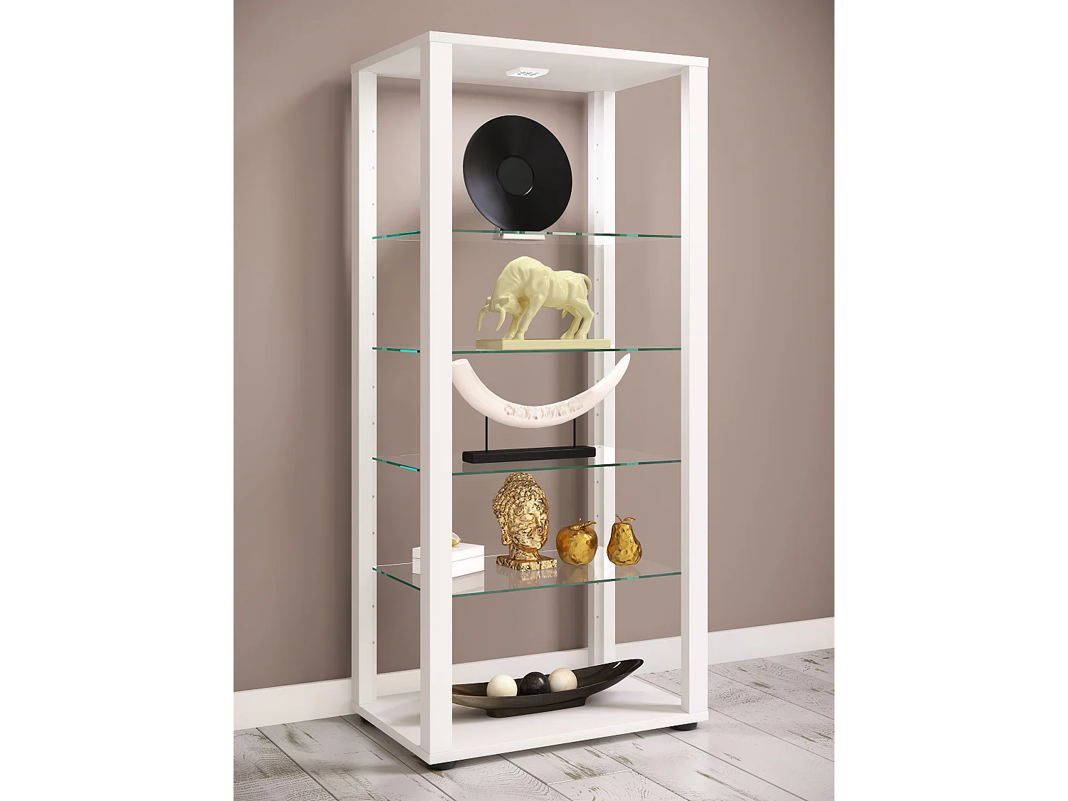 Holz Glas Stand Vitrine Sammelvitrine Glasol lV