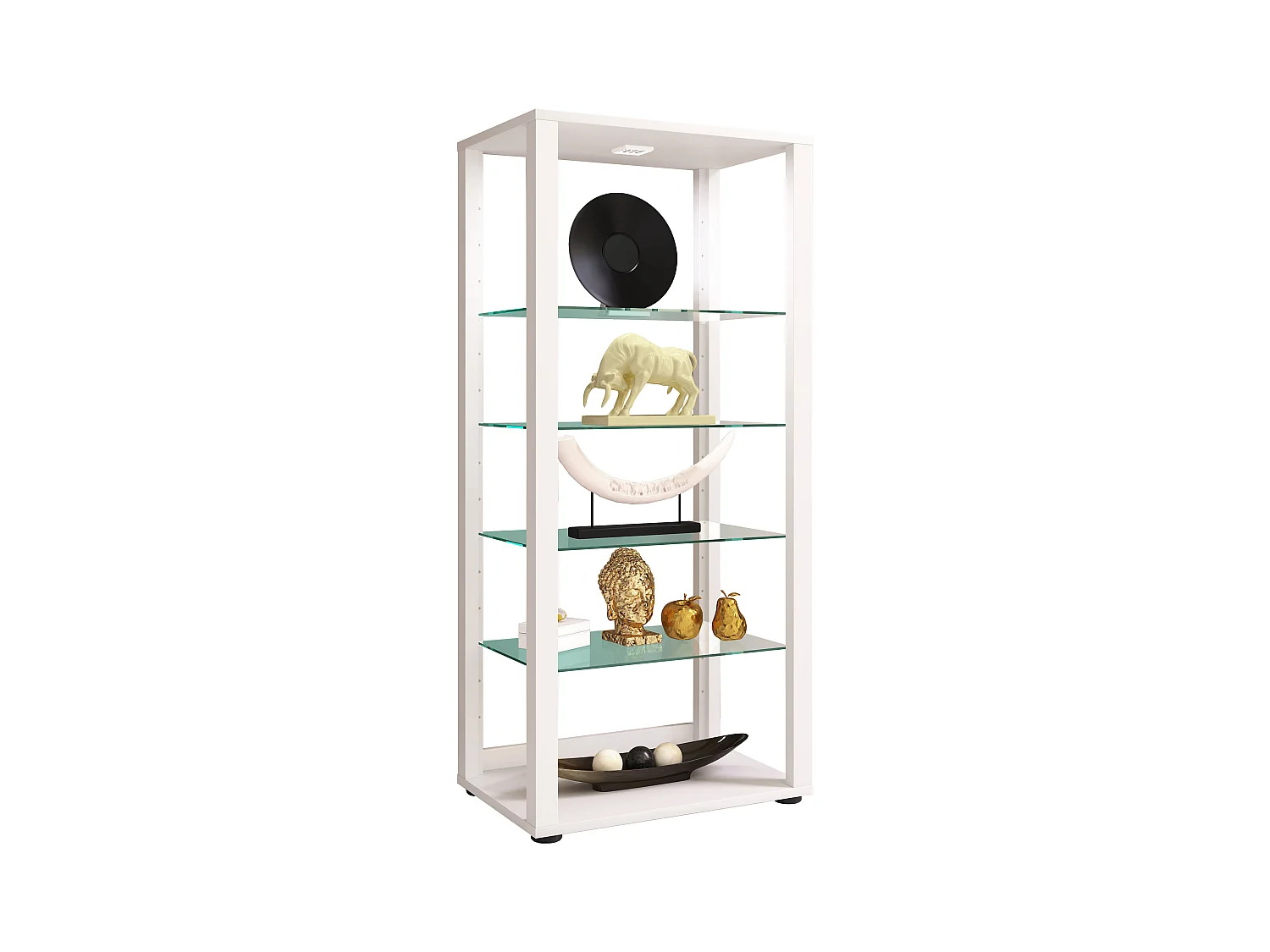 Standing cabinet Glasol white H. 115 x W. 52 x D. 35 cm