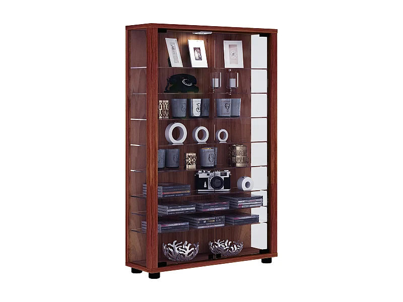 Holz Glas Stand Vitrine Sammelvitrine Lumo Mini